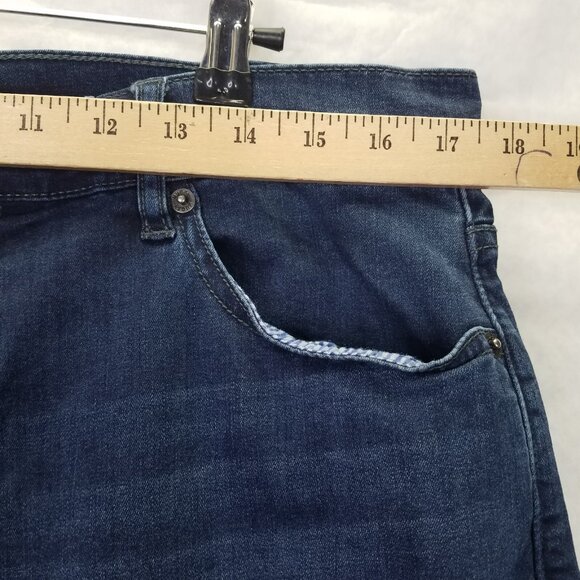 Mugsy Jeans Mens 36x30 Blue Fultons Classic Stretch Dark Wash Denim Straight Leg - Picture 14 of 16